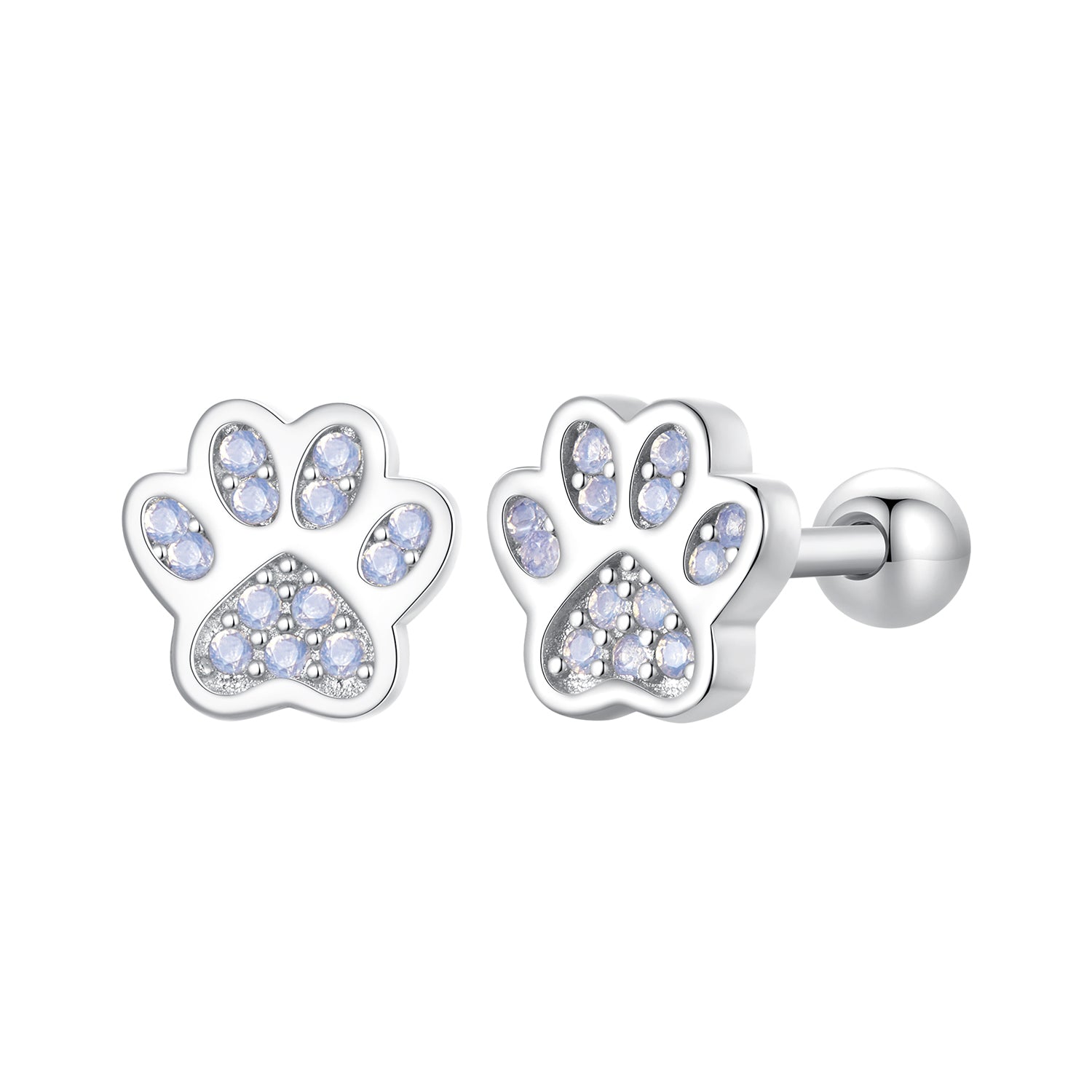 925 Sterling Silver Nano Opal Stone Earrings 6mm
