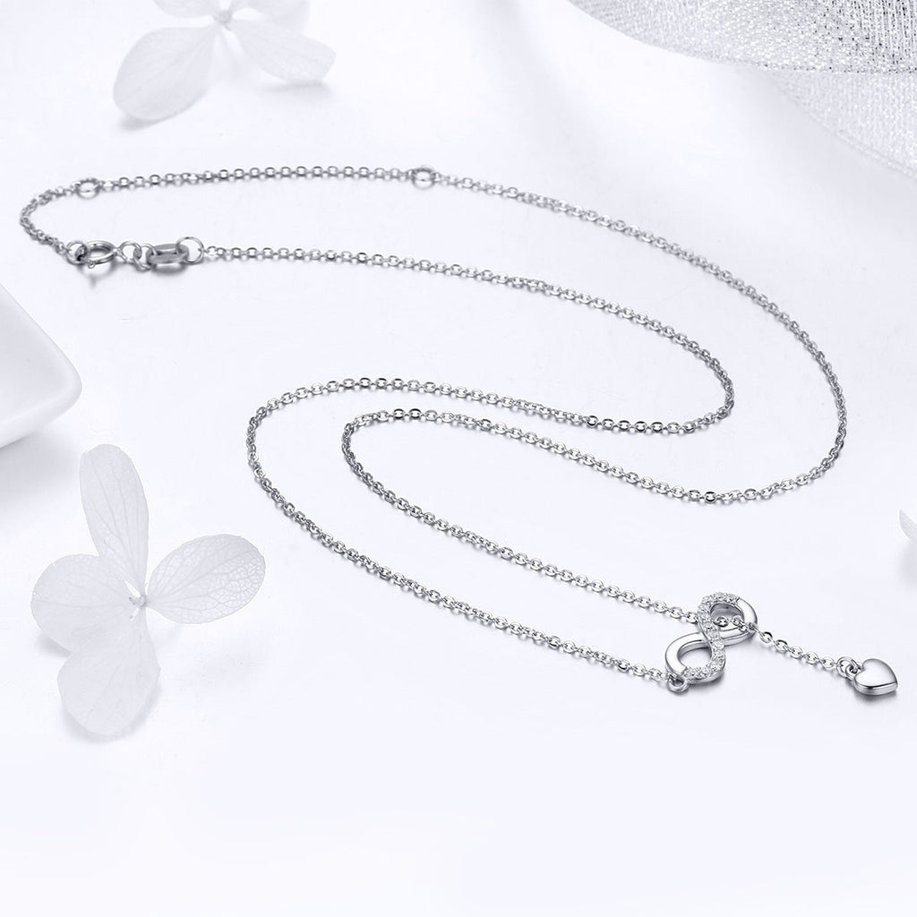 925 Sterling Silver Adjustable Necklace 38-45cm for Women
