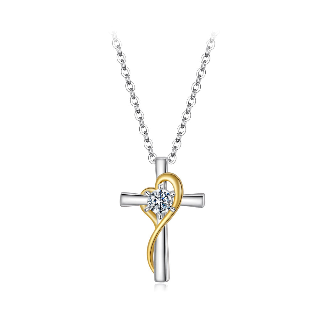 925 Sterling Silver 0.20 Carat Moissanite Necklace for Women