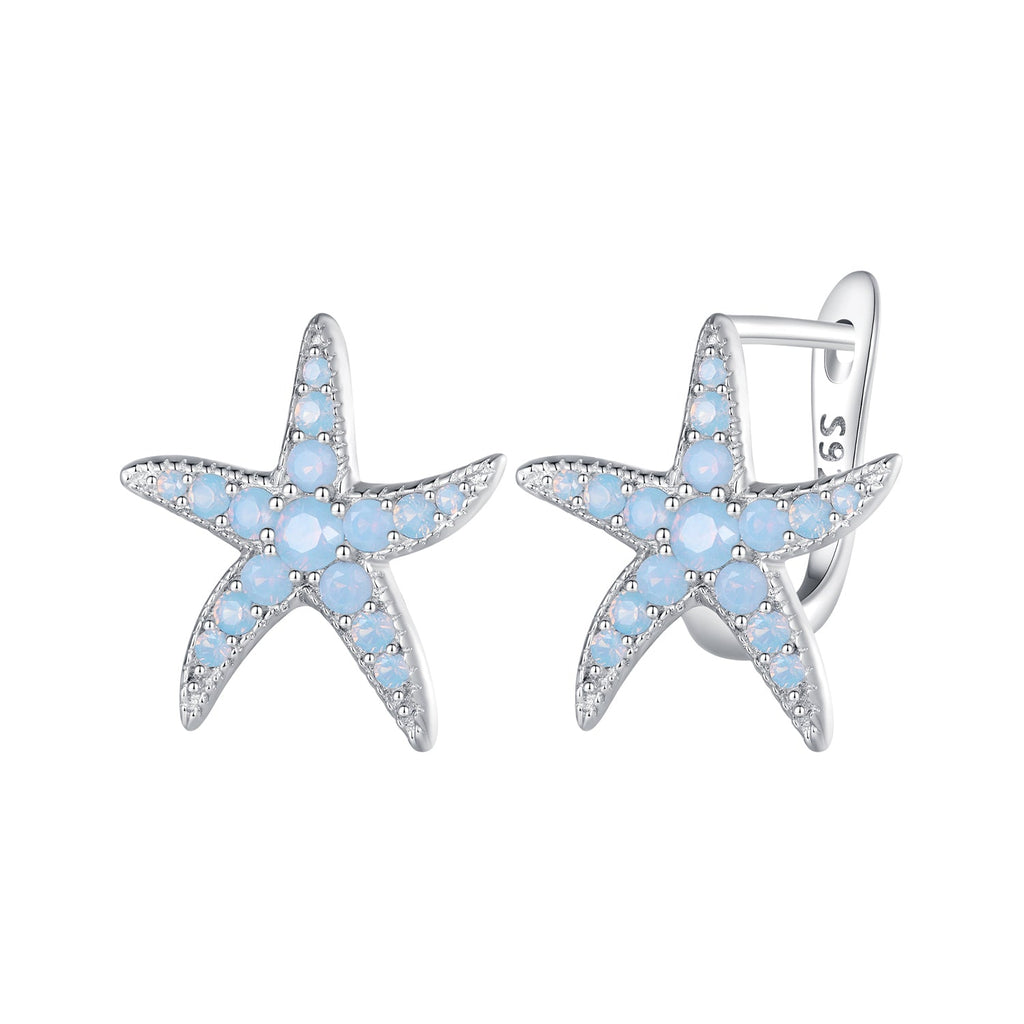 925 Sterling Silver Opal Earrings 15x13mm for Women