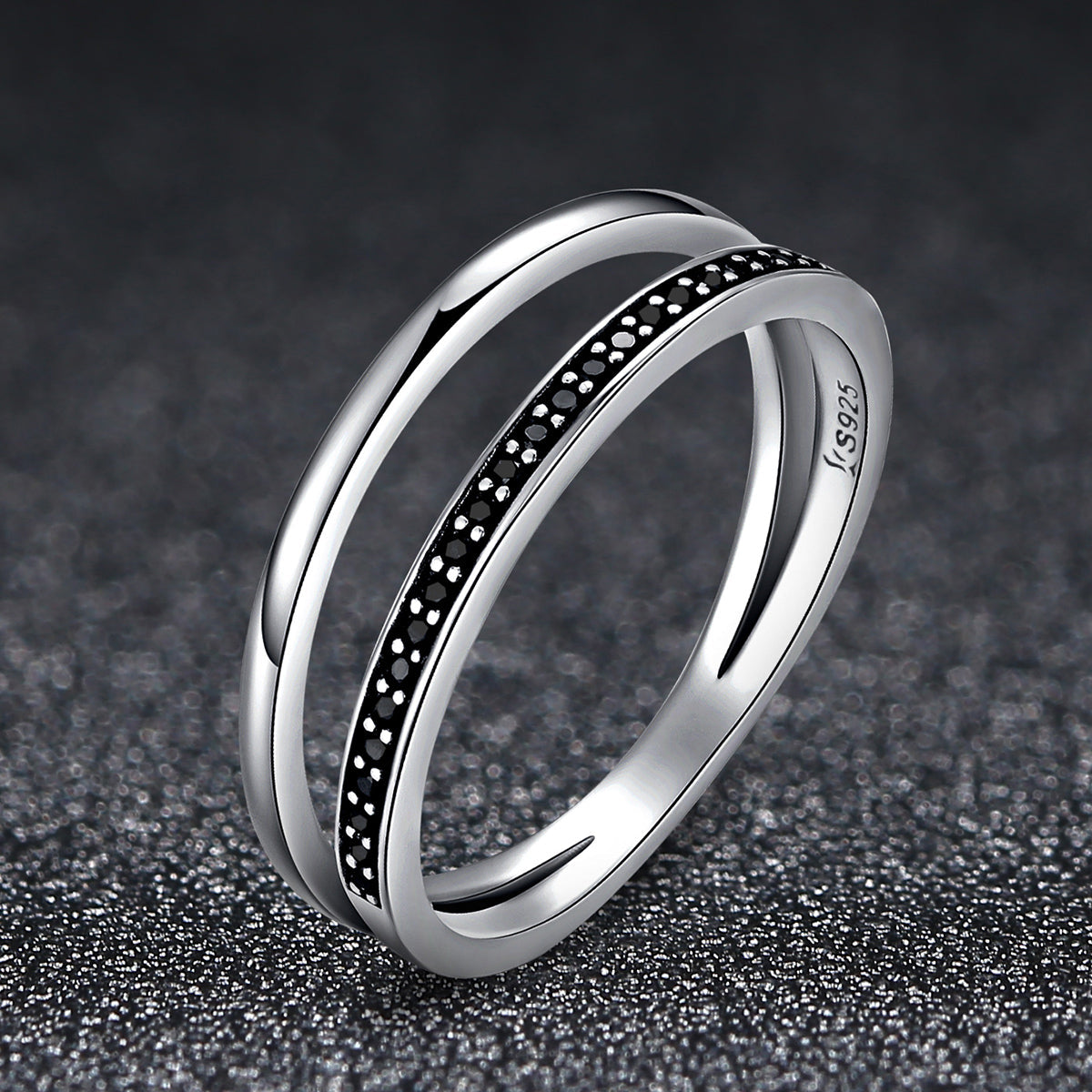 925 Sterling Silver 0.6CM Width Ring Size 6 for Women