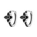 925 Sterling Silver Enamel and CZ Earrings for Women
