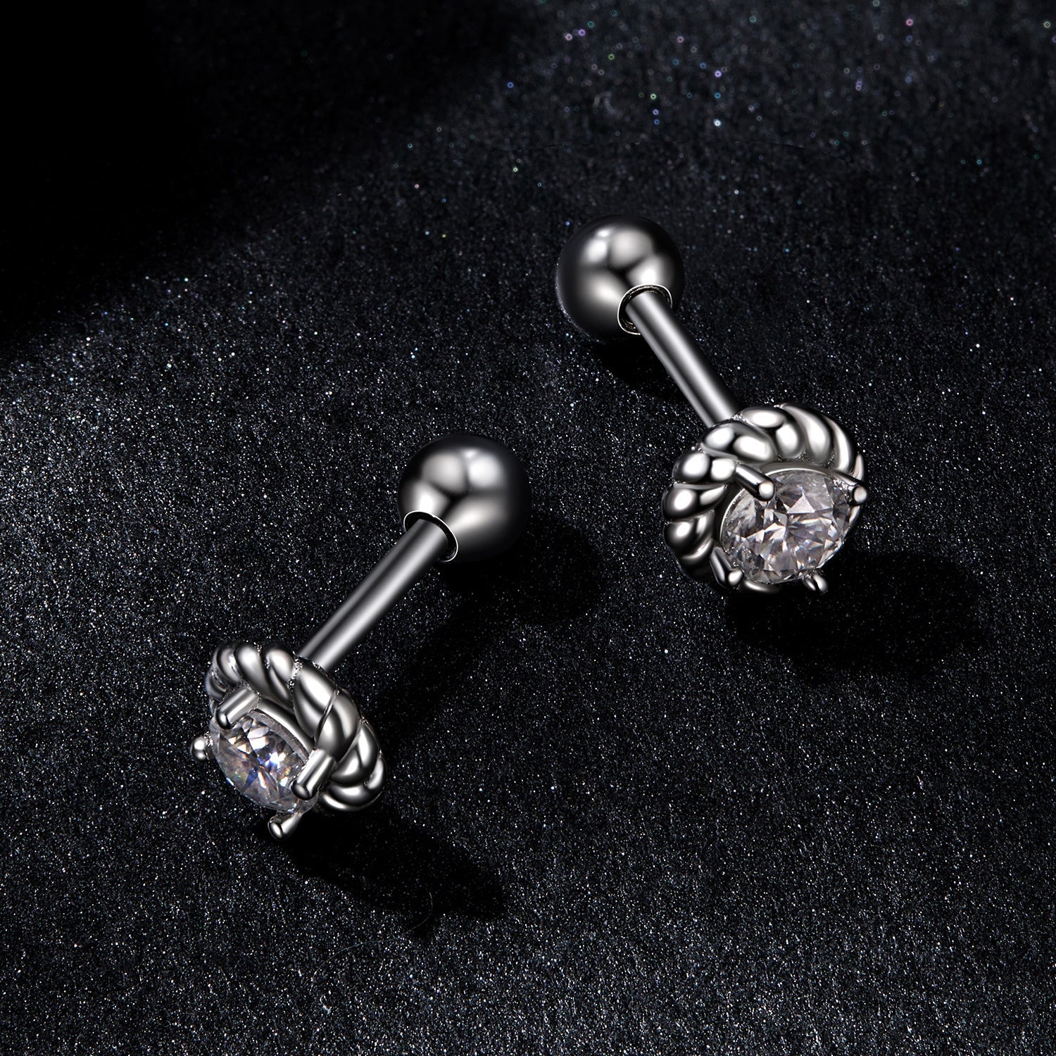 925 Sterling Silver 3mm Moissanite Earrings for Women
