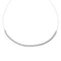 925 Sterling Silver Adjustable Pavé Setting CZ Necklace