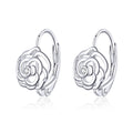925 Sterling Silver Earrings with Pavé Setting CZ - 1.4x0.9 cm for Women