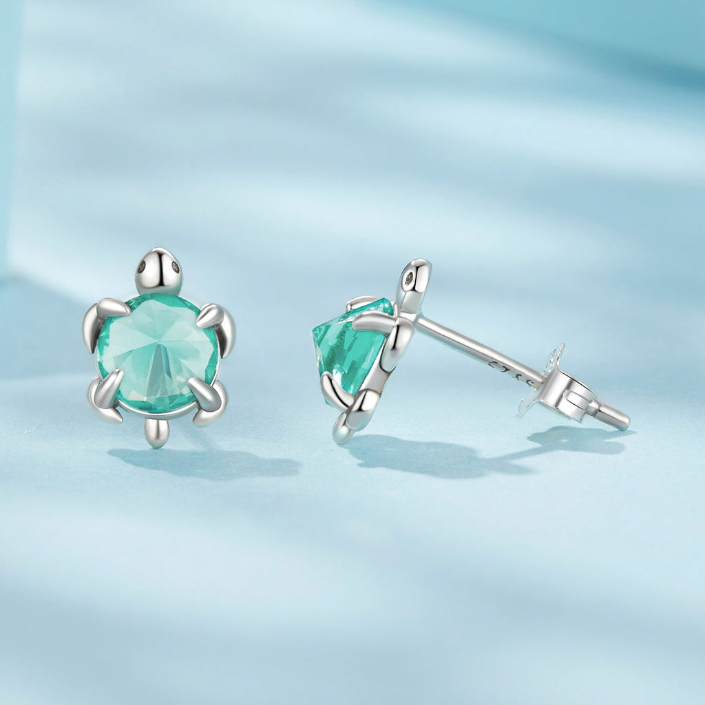 925 Sterling Silver Earrings with Transparent Glass and Oxidized Finish for Women