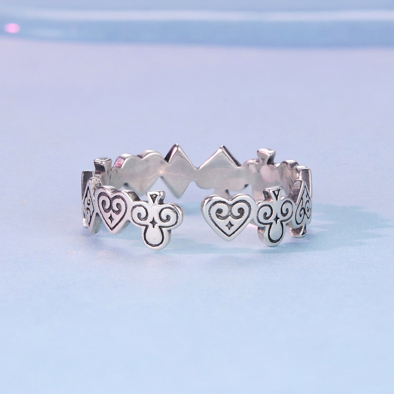 925 Sterling Silver Oxidized Silver 0.5cm Ring