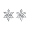 925 Sterling Silver Earrings with Pavé Setting CZ in Oxidized Finish