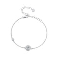 925 Sterling Silver Moissanite 0.5ct Bracelet with Pavé Setting for Women