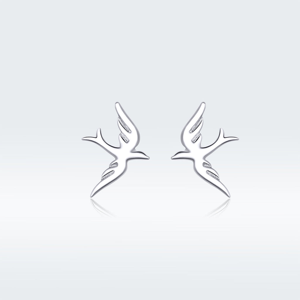 925 Sterling Silver Earrings 0.7*1.2cm for Women