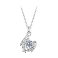 925 Sterling Silver Moissanite White Gold Plated Necklace for Women, Length 40+5cm