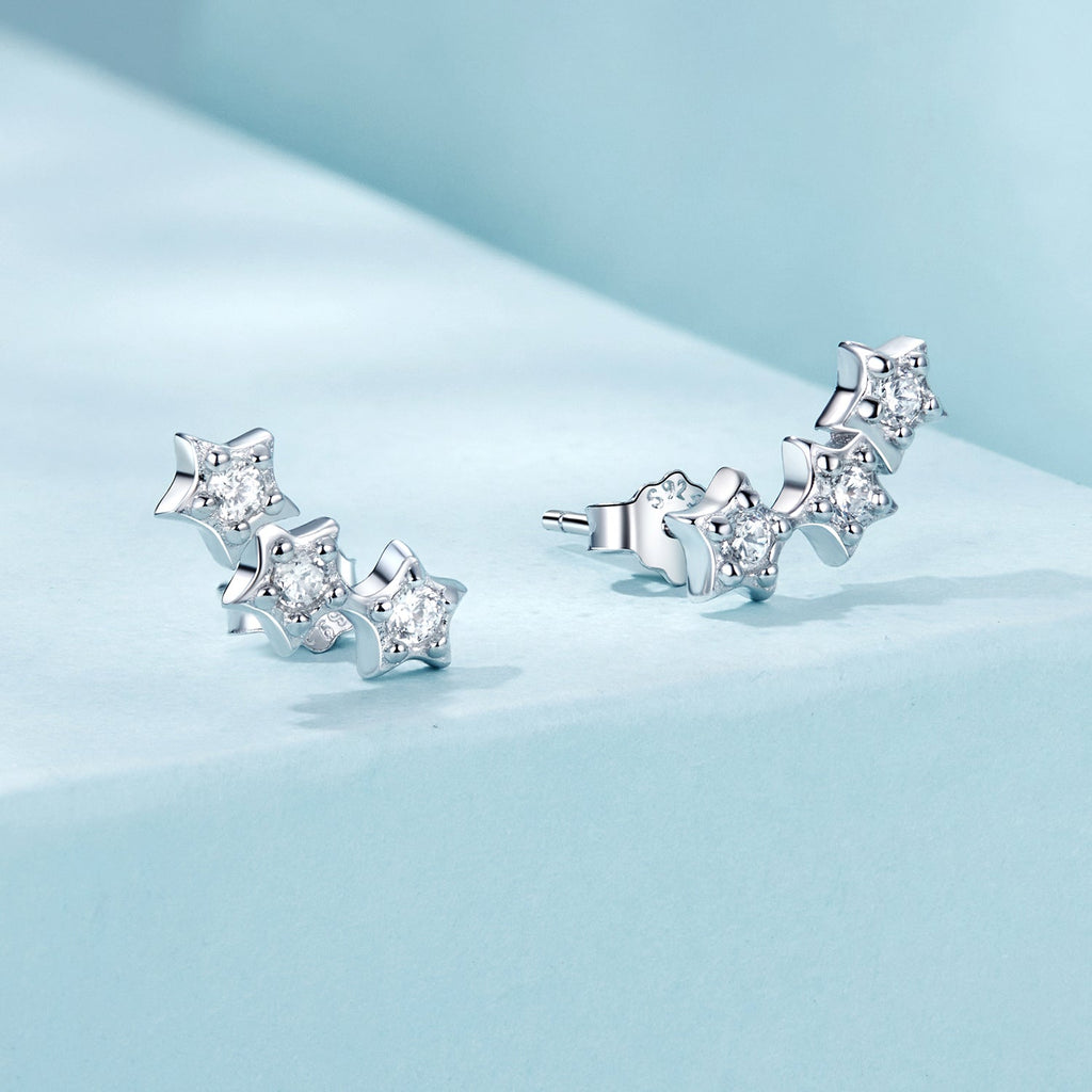 925 Sterling Silver Pavé Setting CZ Earrings for Women