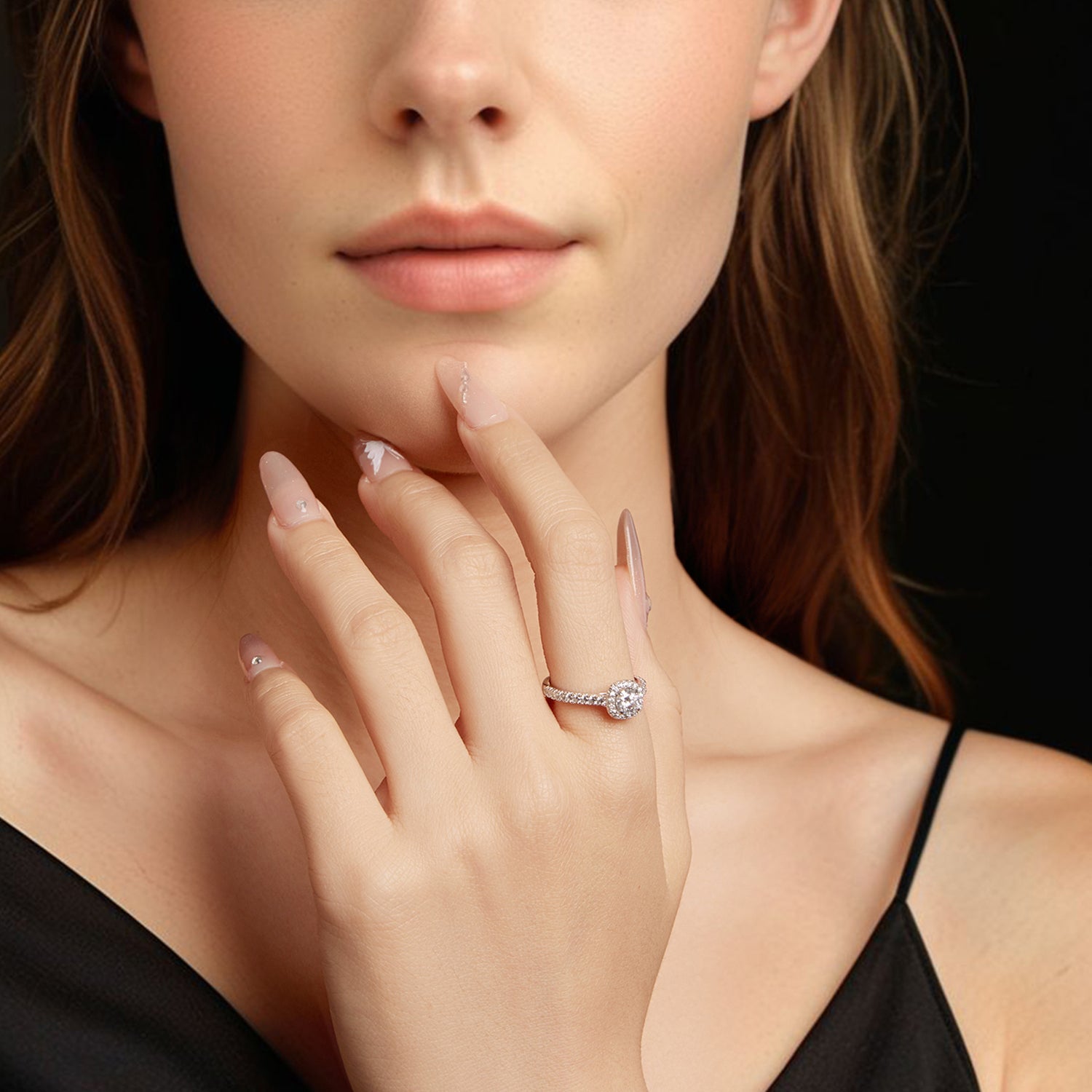 925 Sterling Silver Moissanite 0.5 Carat Ring for Women - Size 6