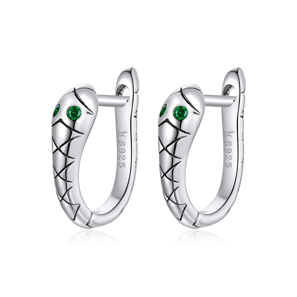 925 Sterling Silver Plated Platinum CZ Earrings for Women