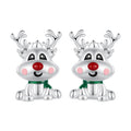 925 Sterling Silver Enamel Earrings 12x9mm