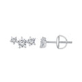 925 Sterling Silver Moissanite 0.01 Carat Earrings Size 4*9mm for Women