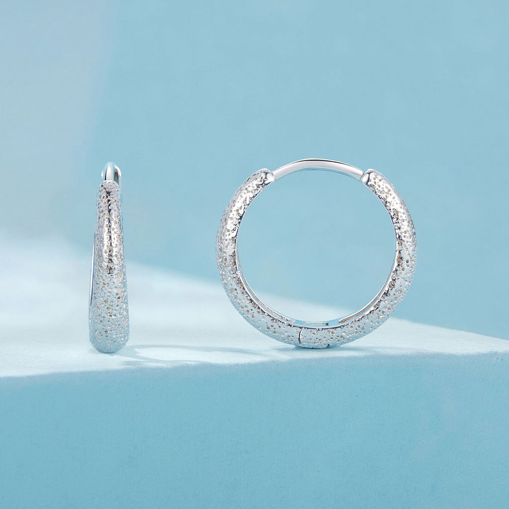 925 Sterling Silver Earrings 16*3mm with Platinum Plating for Women