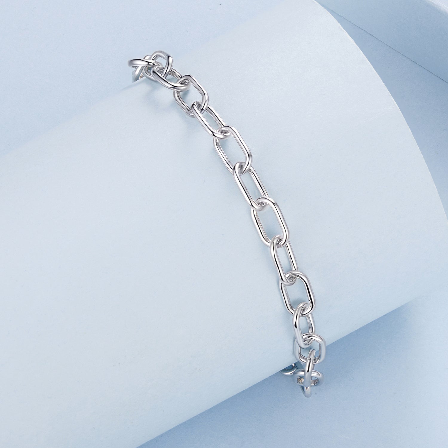 925 Sterling Silver White Gold Plated 15+6cm Adjustable Bracelet for Women