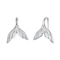 925 Sterling Silver Earrings with Pavé Setting in Oxidized Finish