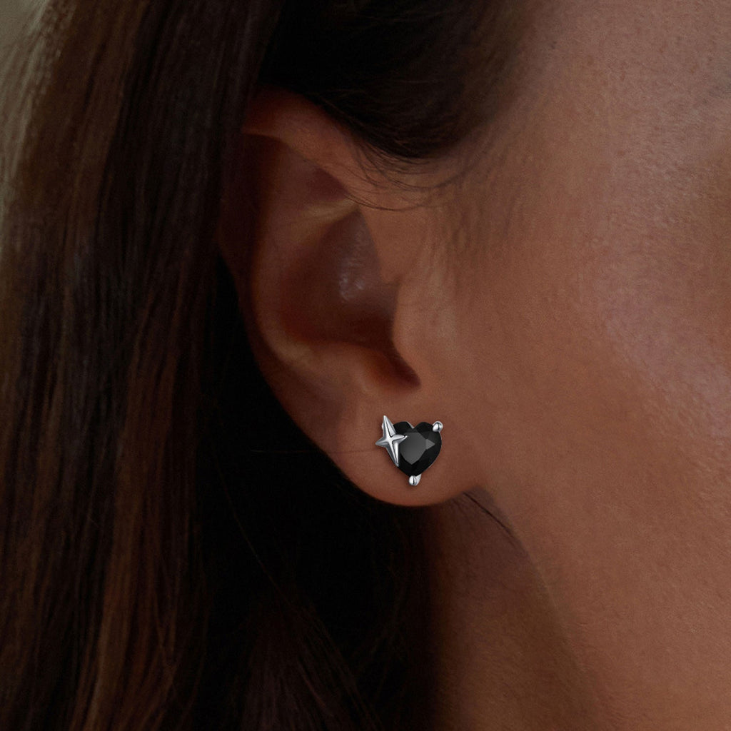 925 Sterling Silver Earrings with Pavé Setting and CZ