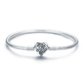 SCB 925 Sterling Silver Bracelet in Classic Style, Size 17.0 for Women