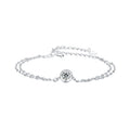 925 Sterling Silver 0.50 Carat Moissanite Bracelet for Women - 15+6cm - Plated White Gold