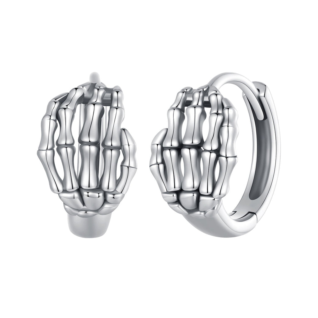 925 Sterling Silver Oxidized Earrings 12x7mm for Women