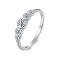 925 Sterling Silver Moissanite Ring Size 6, 0.20ct, Plated White Gold for Women