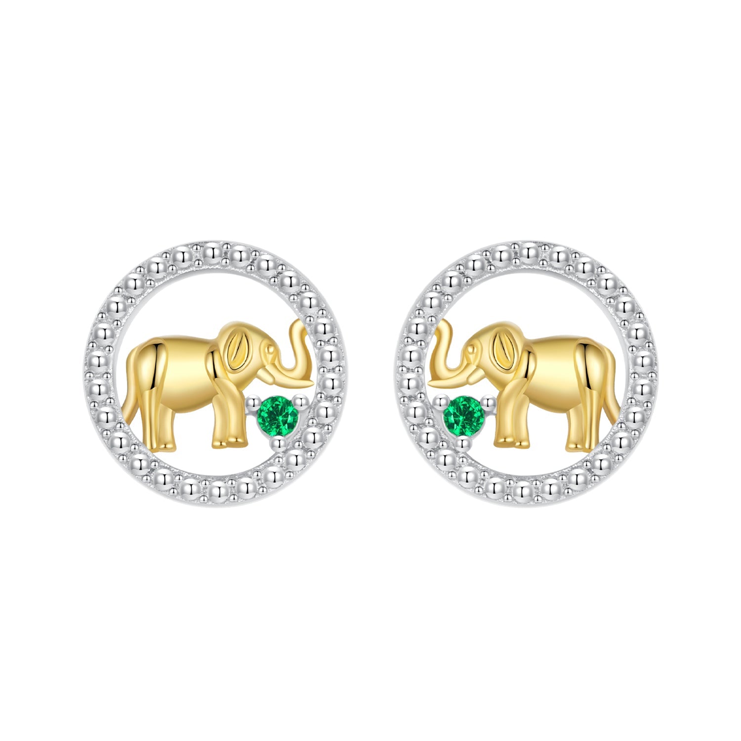 925 Sterling Silver Earrings with CZ in White Gold Plated for Women