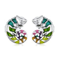 S925 Sterling Silver Enamel Earrings for Women