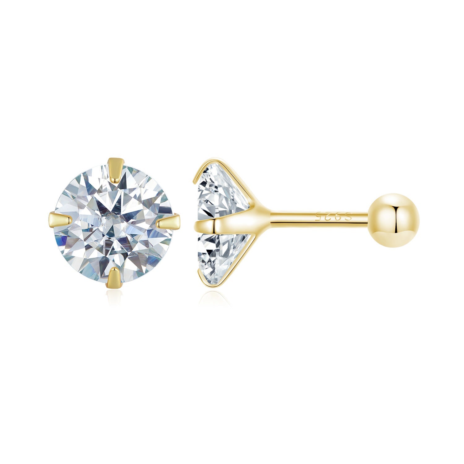 925 Sterling Silver Pavé Setting CZ Earrings for Women
