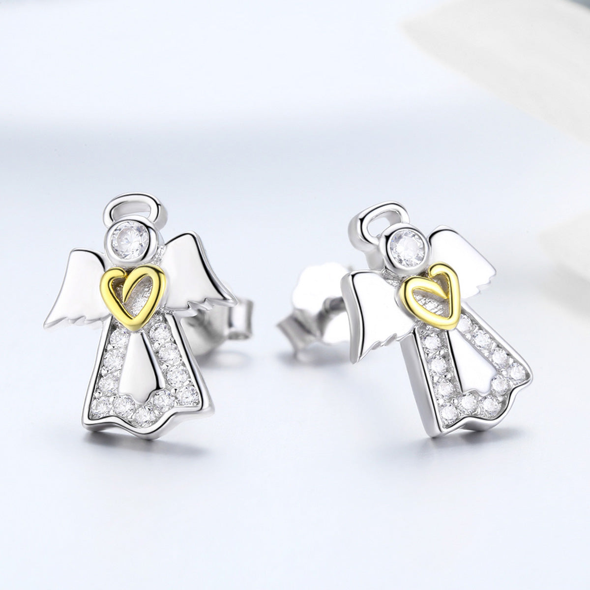 925 Sterling Silver Plated Platinum Gold Earrings for Women