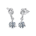 925 Sterling Silver Moissanite 0.50 Carat Earrings for Women