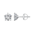 925 Sterling Silver Moissanite 0.50 Carat Earrings 6.0mm for Women
