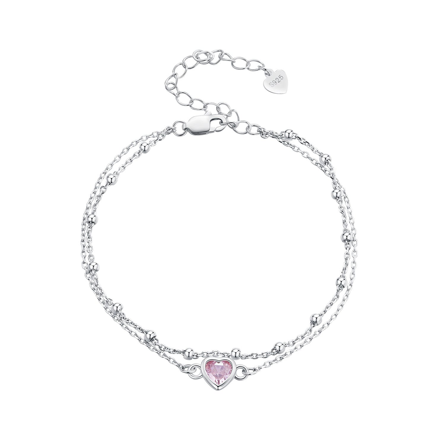 S925 Sterling Silver Pavé CZ Plated Bracelet for Women