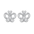 925 Sterling Silver Plated White Gold Earrings