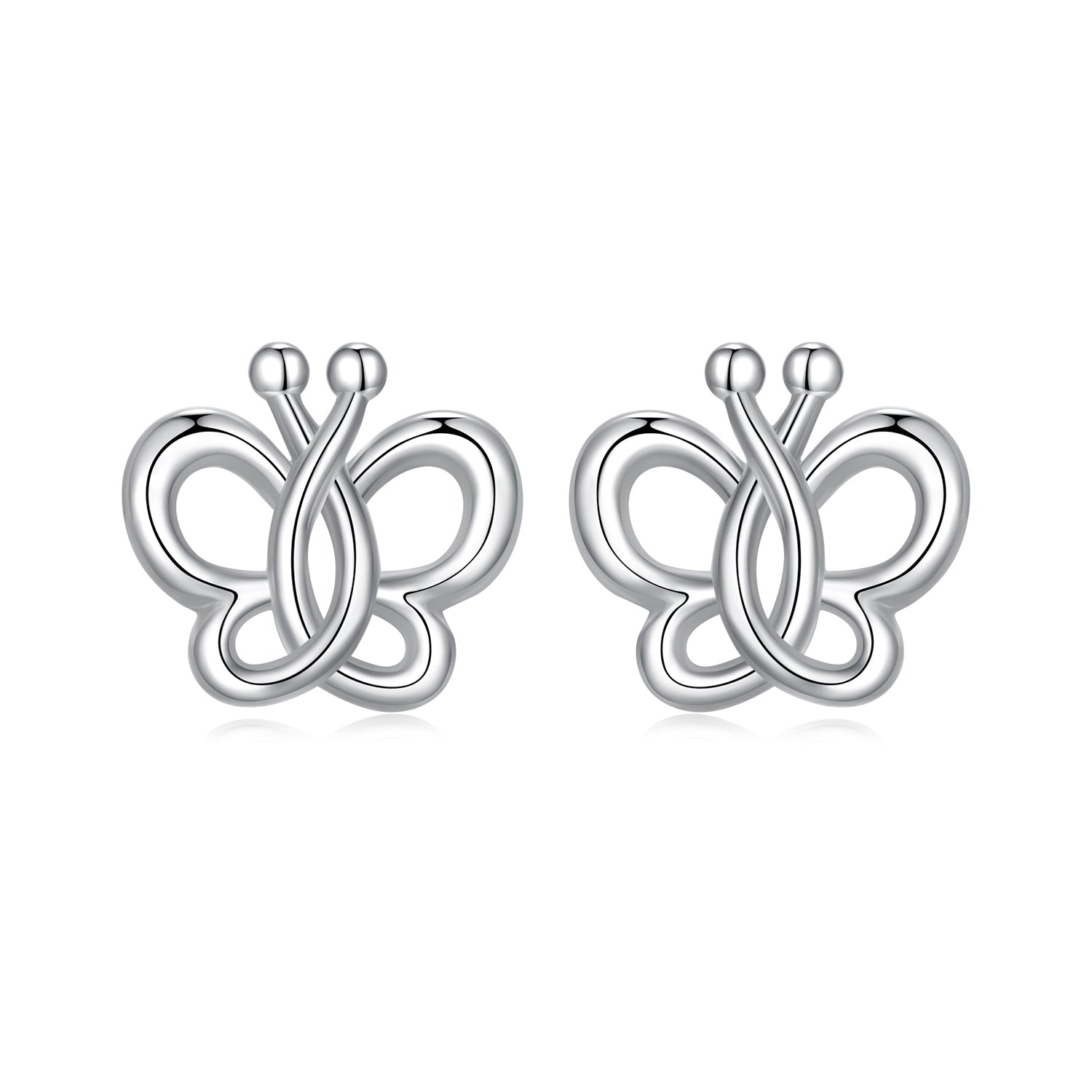 925 Sterling Silver Plated White Gold Earrings