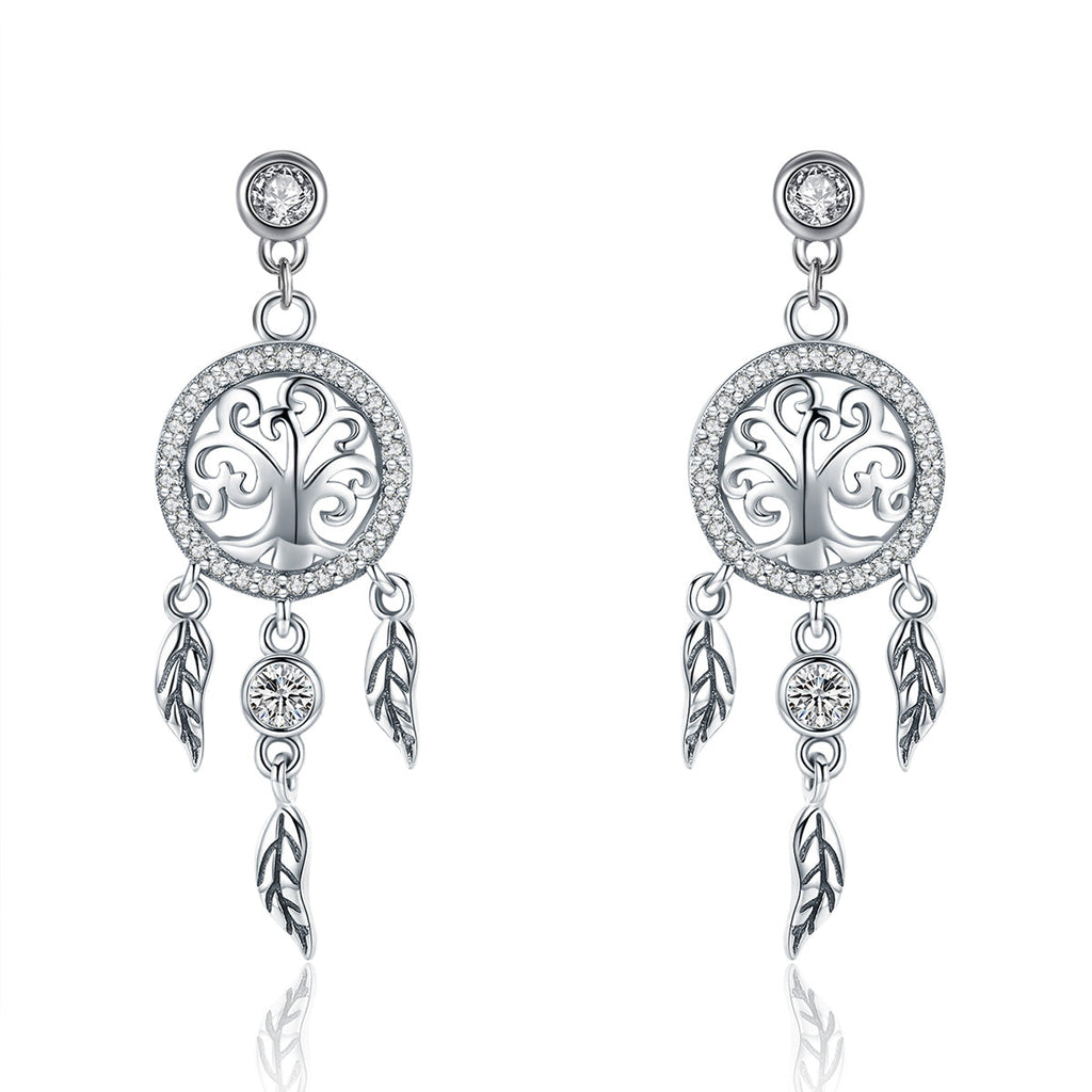 925 Sterling Silver Oxidized Pavé Setting CZ Earrings