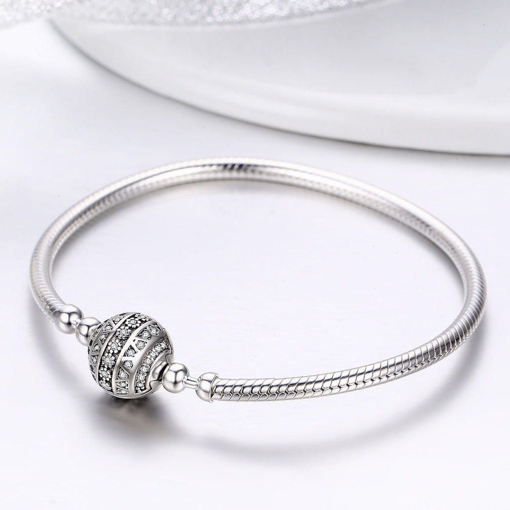 925 Sterling Silver SCB Bracelet Style Nan Size 17.0 for Women