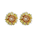 925 Sterling Silver Enamel & Glass Earrings for Women