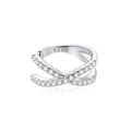 925 Sterling Silver Earrings with Pavé Setting CZ - 1.2cm Diameter