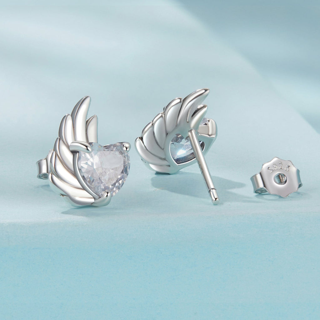 925 Sterling Silver Earrings with Pavé Setting CZ in Oxidized Silver - 1.0*0.7cm