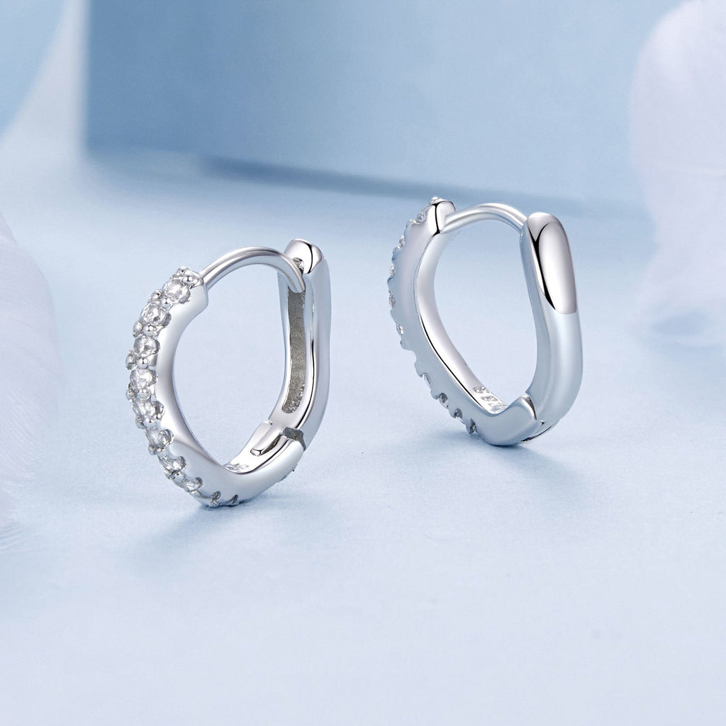 925 Sterling Silver Pavé CZ Earrings for Women