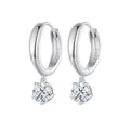 S925 Sterling Silver 0.50 Carat Moissanite Earrings for Women