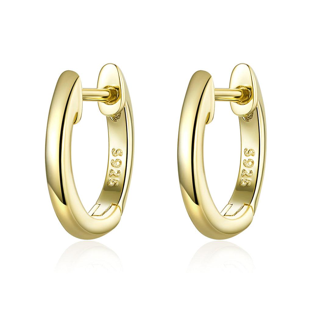 925 Sterling Silver Plated Black Gold Earrings for Women