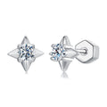925 Sterling Silver 0.1 Carat Moissanite Earrings for Women