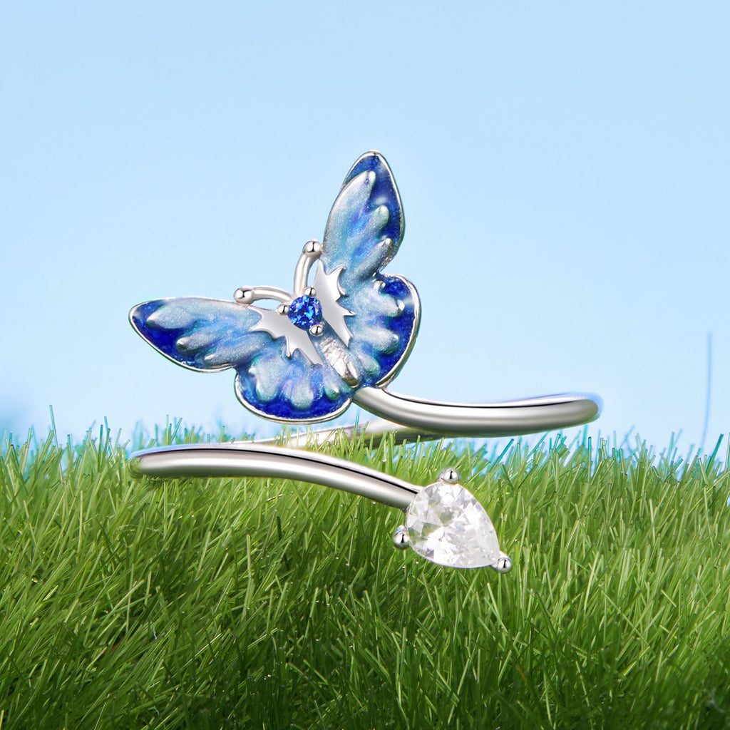 925 Sterling Silver Enamel White Gold Plated Pendant 0.8*1.2cm for Rings