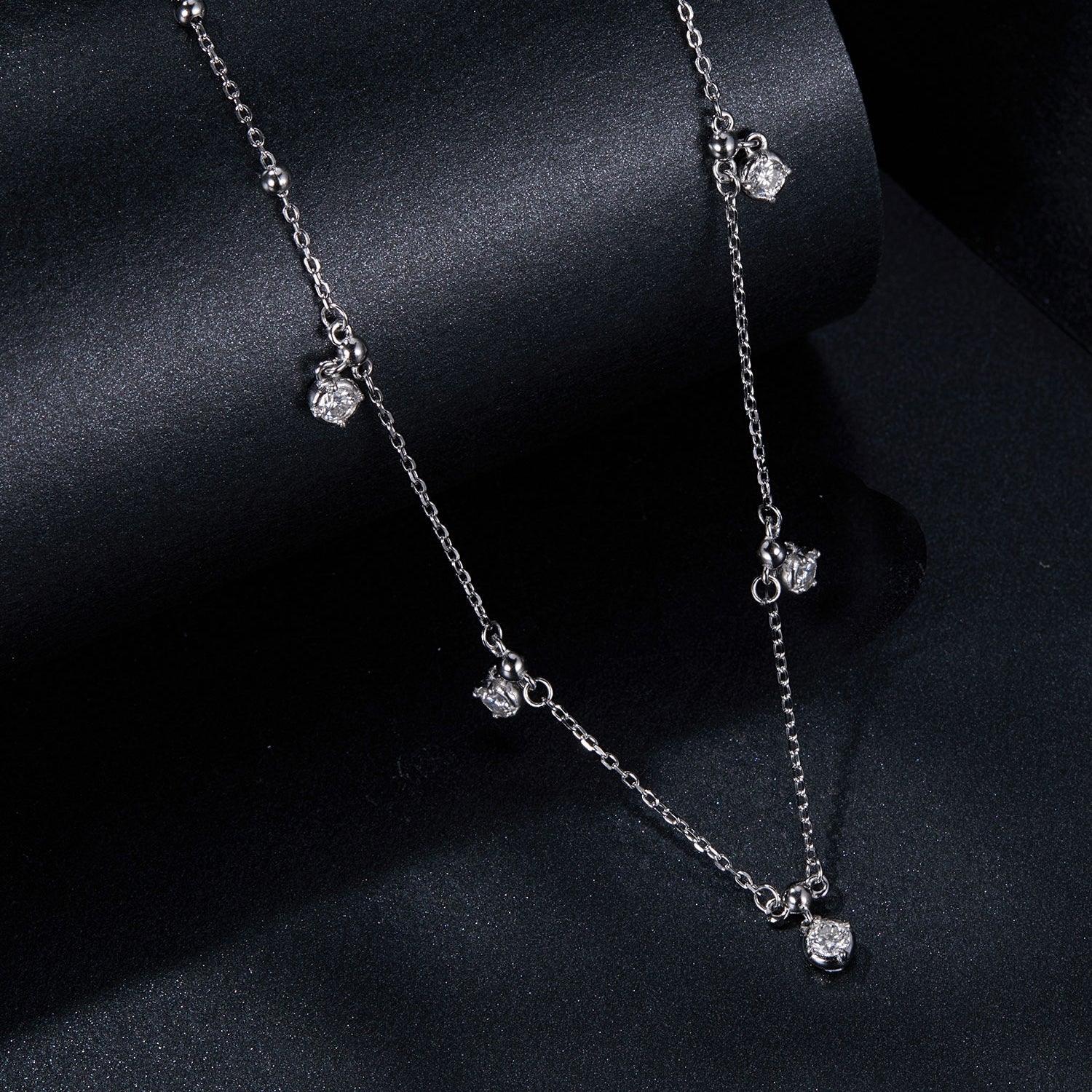 925 Sterling Silver 3mm Moissanite Necklace for Women