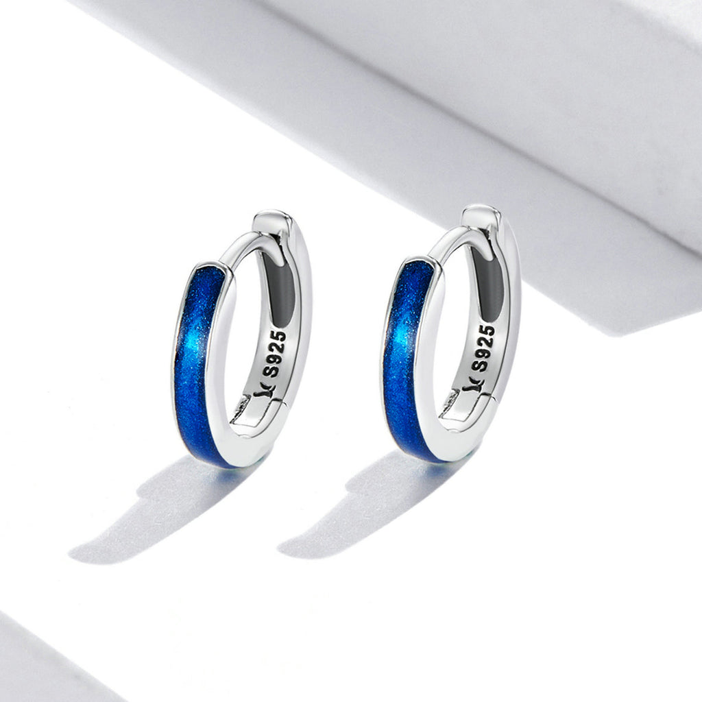 S925 Oxidized Silver Enamel Earrings