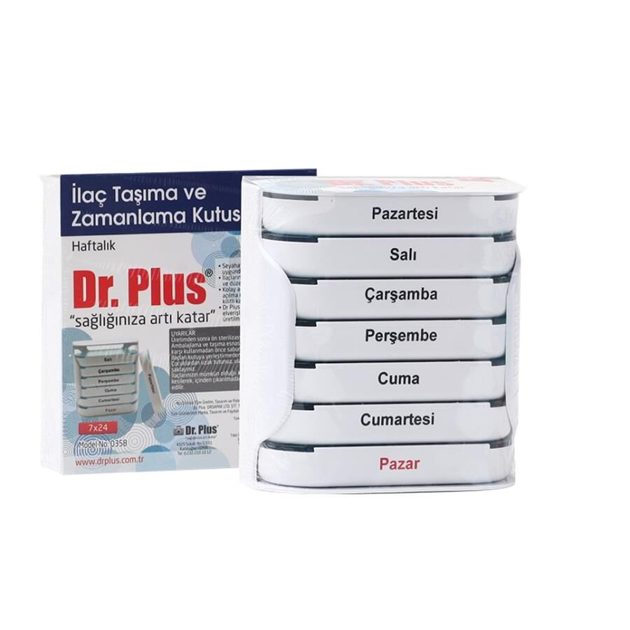 Dr.Plus Weekly Pill Organizer and Timing Box 1 Count